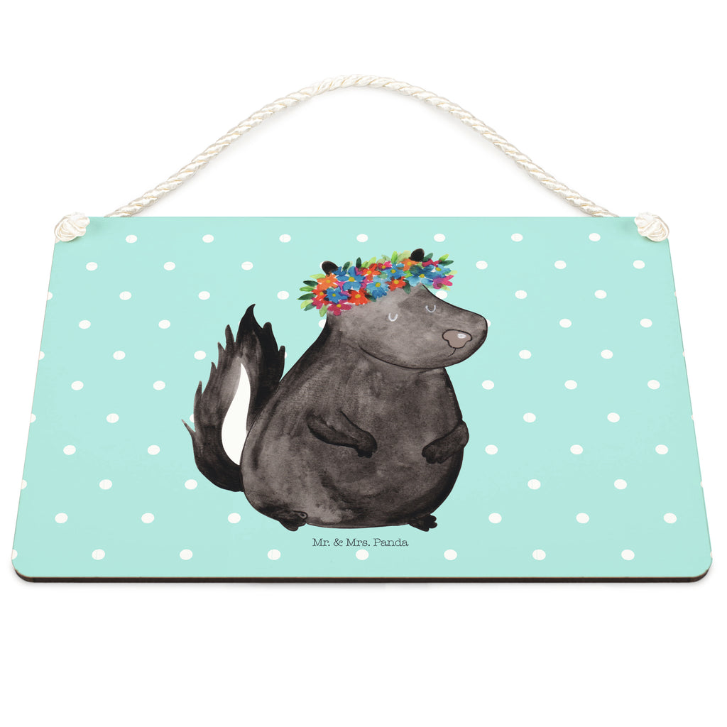 Deko Schild Stinktier Blumenmaedchen Stinktier, Skunk, Wildtier, Raubtier, Stinker, Stinki, Yoga, Namaste, Lebe, Liebe, Lache Schild, Türschild, Holzschild, Wandschild, Wanddeko  Stinktier, Skunk