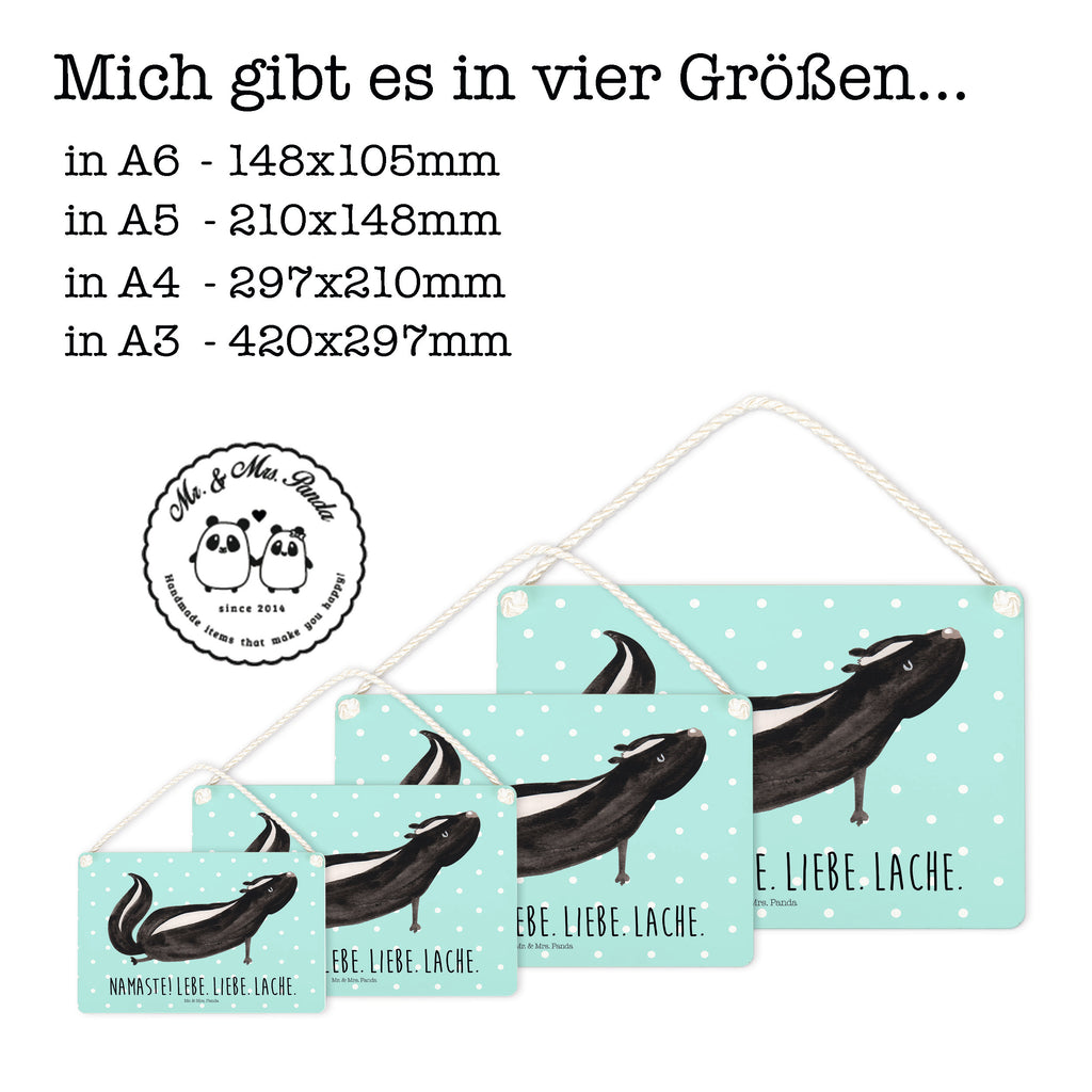 Deko Schild Stinktier Yoga Stinktier, Skunk, Wildtier, Raubtier, Stinker, Stinki, Yoga, Namaste, Lebe, Liebe, Lache Schild, Türschild, Holzschild, Wandschild, Wanddeko  Stinktier, Skunk
