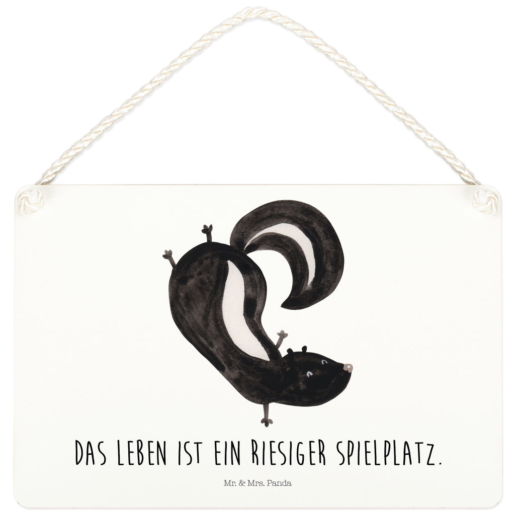 Deko Schild Stinktier Handstand Stinktier, Skunk, Wildtier, Raubtier, Stinker, Stinki, Spielplatz, verpielt, Kind,  Schild, Türschild, Holzschild, Wandschild, Wanddeko  Stinktier, Skunk