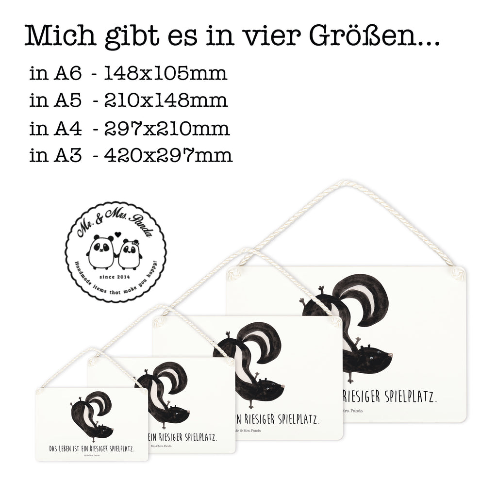 Deko Schild Stinktier Handstand Stinktier, Skunk, Wildtier, Raubtier, Stinker, Stinki, Spielplatz, verpielt, Kind,  Schild, Türschild, Holzschild, Wandschild, Wanddeko  Stinktier, Skunk