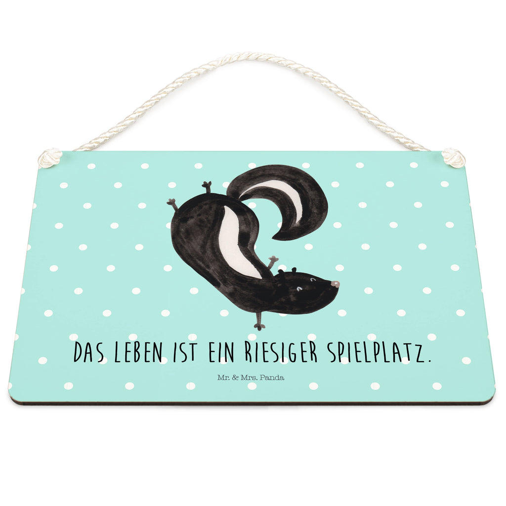 Dekoschild Stinktier Handstand Stinktier, Skunk, Wildtier, Raubtier, Stinker, Stinki, Spielplatz, verpielt, Kind,  Schild, Türschild, Holzschild, Wandschild, Wanddeko  Stinktier, Skunk