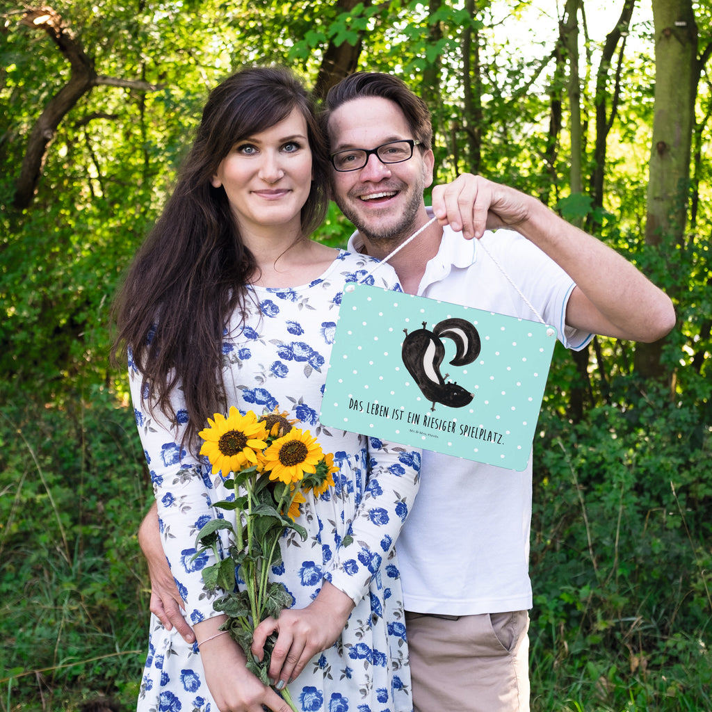 Dekoschild Stinktier Handstand Stinktier, Skunk, Wildtier, Raubtier, Stinker, Stinki, Spielplatz, verpielt, Kind,  Schild, Türschild, Holzschild, Wandschild, Wanddeko  Stinktier, Skunk