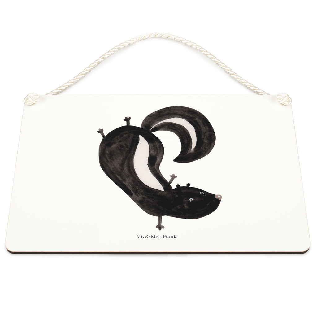 Dekoschild Stinktier Handstand Stinktier, Skunk, Wildtier, Raubtier, Stinker, Stinki, Spielplatz, verpielt, Kind,  Schild, Türschild, Holzschild, Wandschild, Wanddeko  Stinktier, Skunk