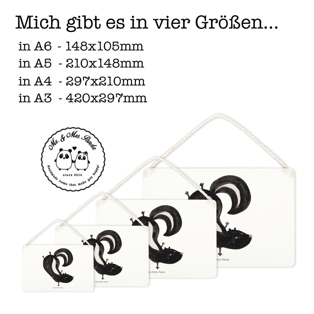 Deko Schild Stinktier Handstand Stinktier, Skunk, Wildtier, Raubtier, Stinker, Stinki, Spielplatz, verpielt, Kind,  Schild, Türschild, Holzschild, Wandschild, Wanddeko  Stinktier, Skunk