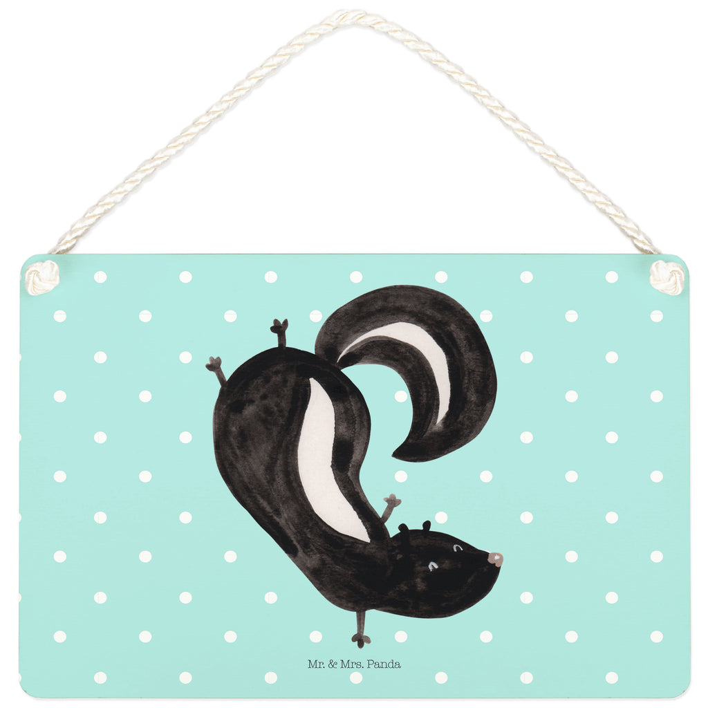 Dekoschild Stinktier Handstand Stinktier, Skunk, Wildtier, Raubtier, Stinker, Stinki, Spielplatz, verpielt, Kind,  Schild, Türschild, Holzschild, Wandschild, Wanddeko  Stinktier, Skunk