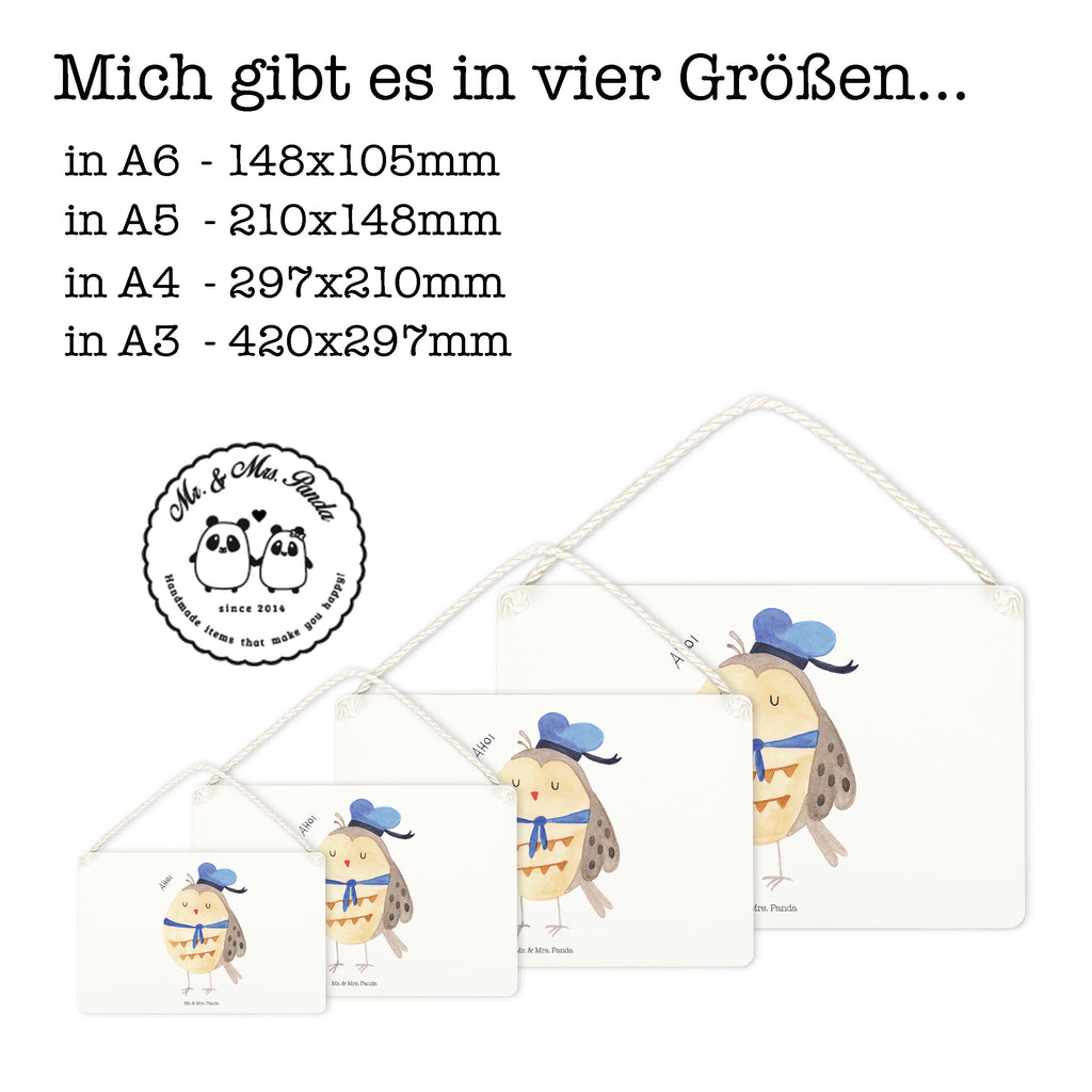 Deko Schild Eule Matrosen Eule Spruch, Eule Deko, Owl, Wortspiel lustig, Matrose, Freundin, Ehe, Seefahrer, Heimathafen, Hochzeitstag Geschenk   Schild, Türschild, Holzschild, Wandschild, Wanddeko  Eule