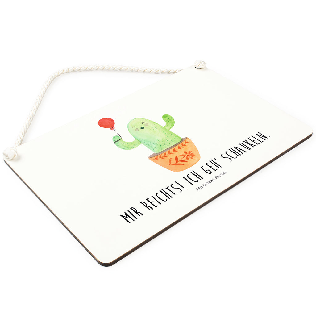 Deko Schild Kaktus Luftballon Kaktus, Kakteen, Luftballon, Neustart, Freude, Büro, Stress, Büroalltag, Freundin, Freund, Ausbildung, Prüfung, Schild, Türschild, Holzschild, Wandschild, Wanddeko  Kaktus, Kakteen