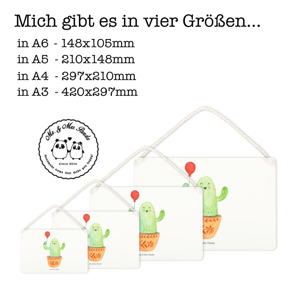 Deko Schild Kaktus Luftballon Kaktus, Kakteen, Luftballon, Neustart, Freude, Büro, Stress, Büroalltag, Freundin, Freund, Ausbildung, Prüfung, Schild, Türschild, Holzschild, Wandschild, Wanddeko  Kaktus, Kakteen