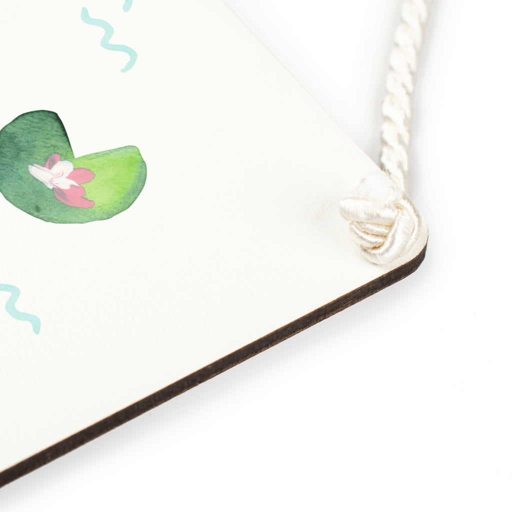 Deko Schild Otter mit Seerose Otter Seeotter See Otter Schild, Türschild, Holzschild, Wandschild, Wanddeko  Otter,  Fischotter,  Seeotter