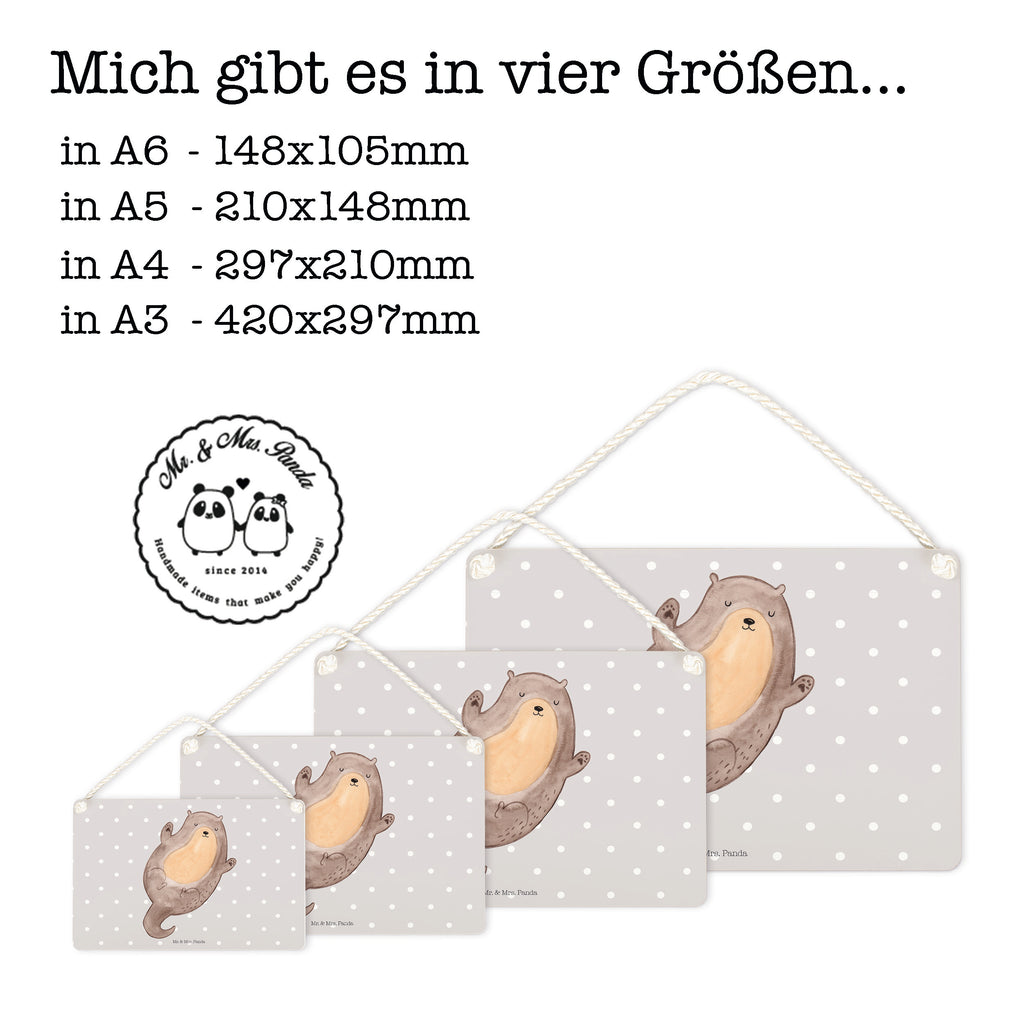 Deko Schild Otter Umarmen Otter Seeotter See Otter Schild, Türschild, Holzschild, Wandschild, Wanddeko  Otter,  Fischotter,  Seeotter