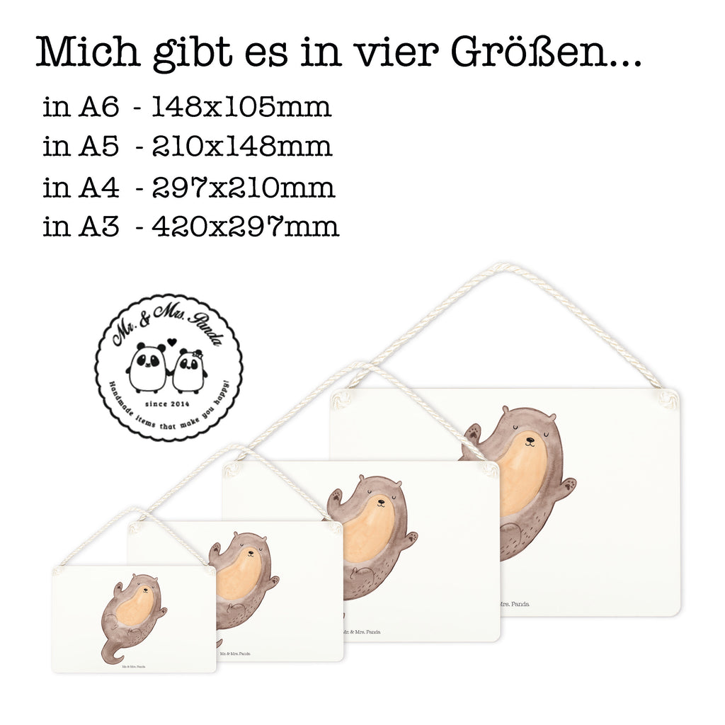 Deko Schild Otter Umarmen Otter Seeotter See Otter Schild, Türschild, Holzschild, Wandschild, Wanddeko  Otter,  Fischotter,  Seeotter