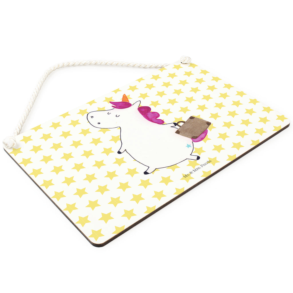 Deko Schild Einhorn Koffer Einhorn, unicorn, Einhörner, Koffer, Verreisen, Reise, Gepäck, Abenteuer, Erwachsen, Kind, albern, Spaß, lustig, witzig,  Schild, Türschild, Holzschild, Wandschild, Wanddeko  Einhorn, Einhörner, Einhorn Deko, Pegasus, Unicorn