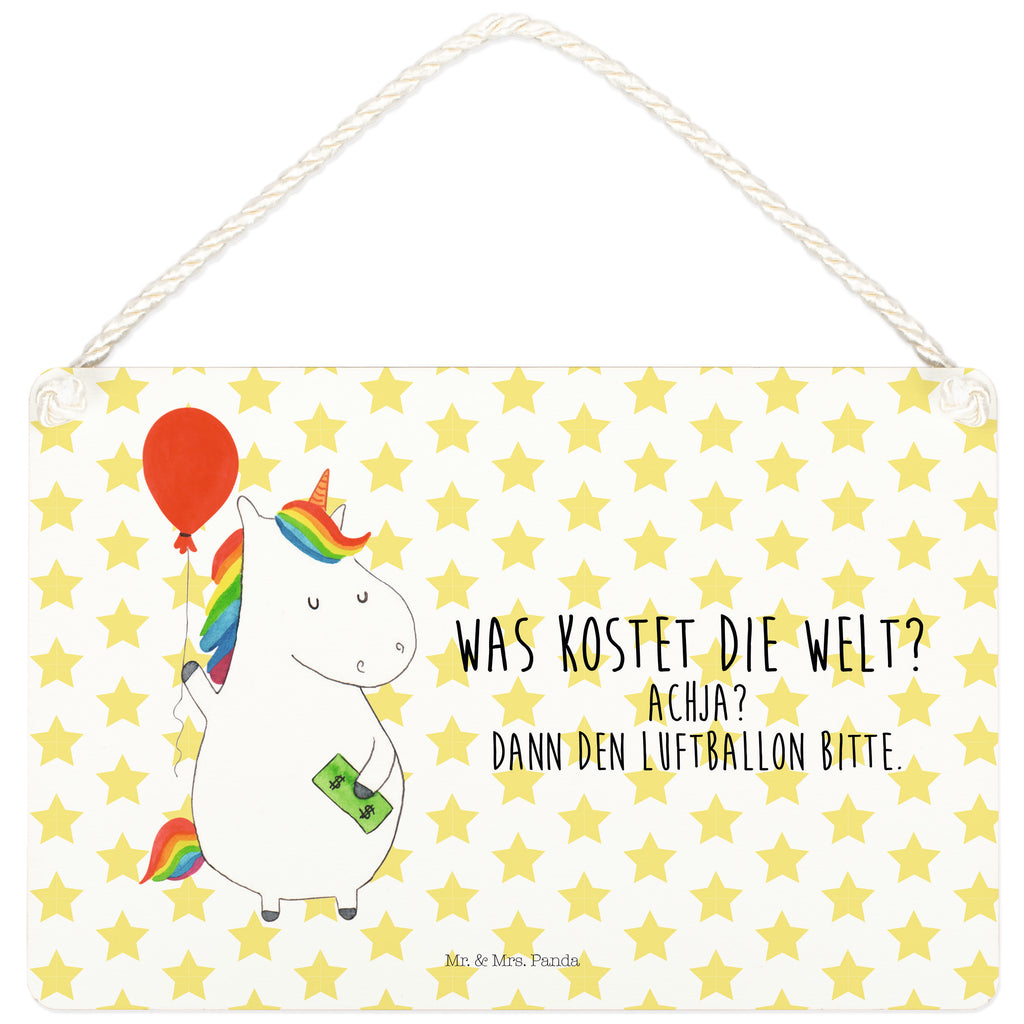 Deko Schild Einhorn Luftballon Einhorn, Einhörner, Unicorn, Luftballon, Geld, Lebenslust, Freude, Geschenk, Freundin	 Schild, Türschild, Holzschild, Wandschild, Wanddeko  Einhorn, Einhörner, Einhorn Deko, Pegasus, Unicorn