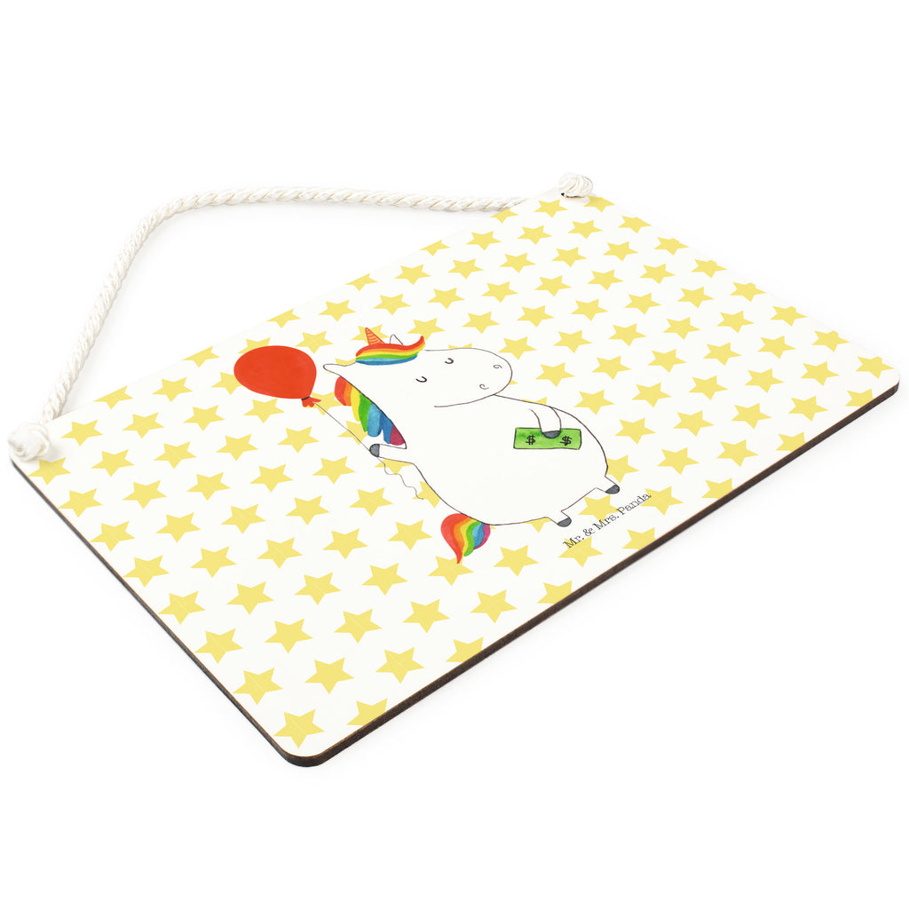 Deko Schild Einhorn Luftballon Einhorn, Einhörner, Unicorn, Luftballon, Geld, Lebenslust, Freude, Geschenk, Freundin	 Schild, Türschild, Holzschild, Wandschild, Wanddeko  Einhorn, Einhörner, Einhorn Deko, Pegasus, Unicorn