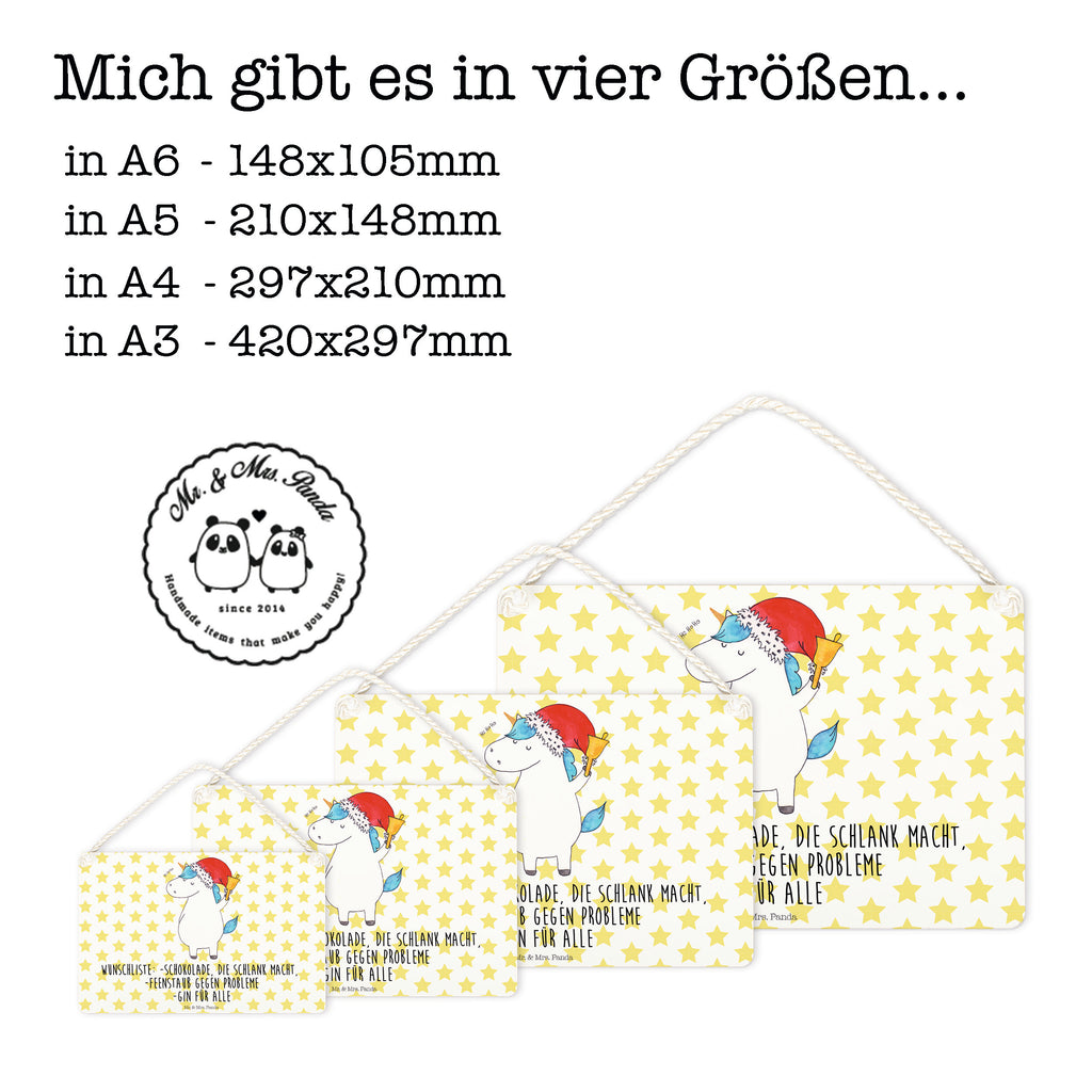 Deko Schild Einhorn Weihnachtsmann Gin, Schokolade, Schoki, Einhorn, Einhörner, Unicorn, Weihnachten, Weihnachtsmann, Nikolaus, Wunschzettel, Wunschliste, Feenstaub Schild, Türschild, Holzschild, Wandschild, Wanddeko  Einhorn, Einhörner, Einhorn Deko, Pegasus, Unicorn