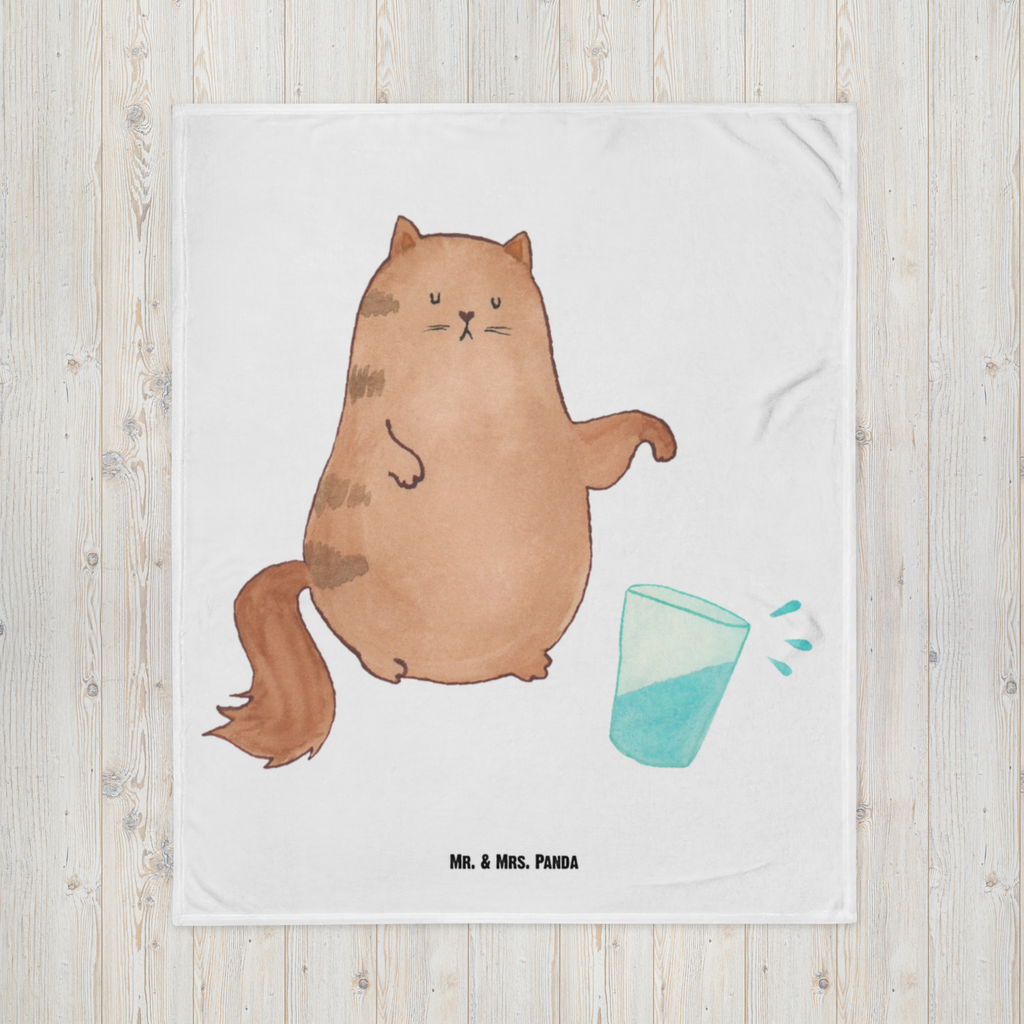 Babydecke Katze Wasserglas Katzen, Katze, Kater, Mietze, Cat, Cats, Katzenhalter, Katzenbesitzerin, Haustier, Katzenliebhaber, Wasser, Glas,	 Babydecke, Babygeschenk, Geschenk Geburt, Babyecke Kuscheldecke, Krabbeldecke  Katze, Katzenmotiv, Katzenfan, Katzendeko, Katzenfreund, Katzenliebhaber