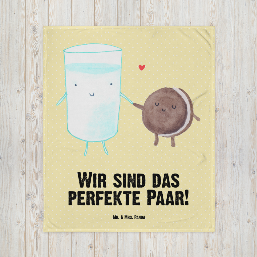 Babydecke Milch & Keks Babydecke, Babygeschenk, Geschenk Geburt, Babyecke Kuscheldecke, Krabbeldecke, Tiermotive, Gute Laune, lustige Sprüche, Tiere, Milk, Cookie, Milch, Keks, Kekse, Kaffee, Einladung Frühstück, Motiv süß, romantisch, perfektes Paar