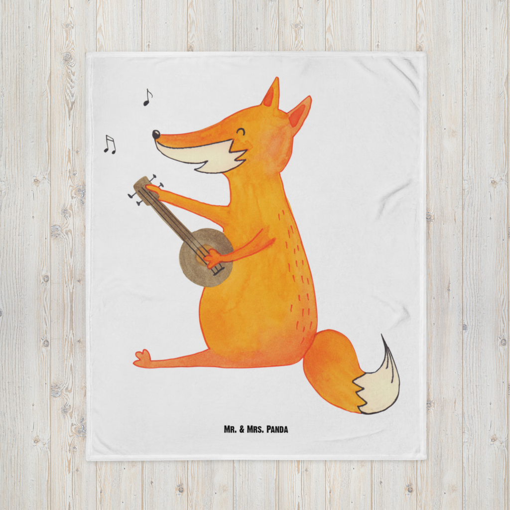 Babydecke Fuchs Gitarre Fuchs, Füchse, Geschenk Musiker, Musik Spruch, Musikerin, Sänger, Sängerin, Gitarre,  Babydecke, Babygeschenk, Geschenk Geburt, Babyecke Kuscheldecke, Krabbeldecke  Fuchs