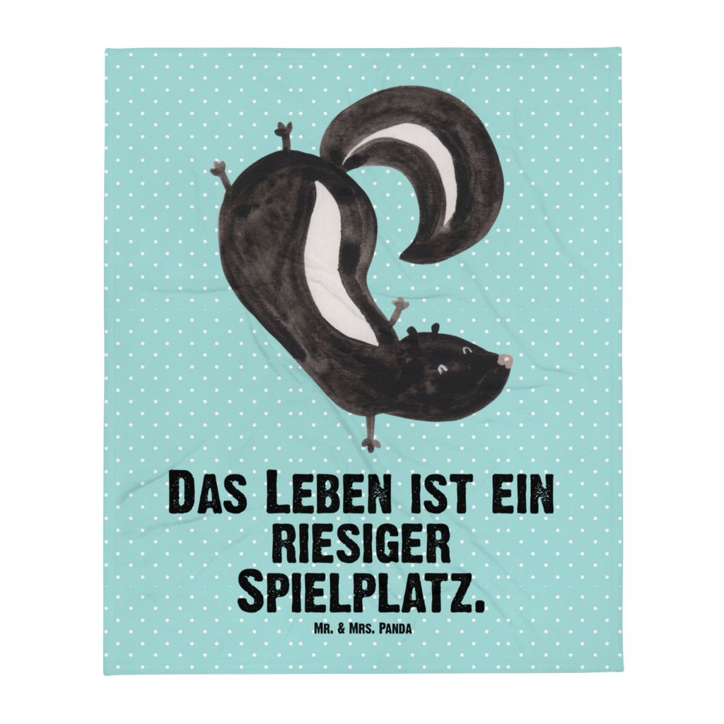 Babydecke Stinktier Handstand Stinktier, Skunk, Wildtier, Raubtier, Stinker, Stinki, Spielplatz, verpielt, Kind,  Babydecke, Babygeschenk, Geschenk Geburt, Babyecke Kuscheldecke, Krabbeldecke  Stinktier, Skunk