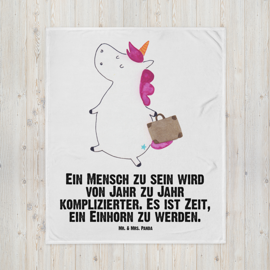 Babydecke Einhorn Koffer Einhorn, unicorn, Einhörner, Koffer, Verreisen, Reise, Gepäck, Abenteuer, Erwachsen, Kind, albern, Spaß, lustig, witzig,  Babydecke, Babygeschenk, Geschenk Geburt, Babyecke Kuscheldecke, Krabbeldecke  Einhorn, Einhörner, Einhorn Deko, Pegasus, Unicorn