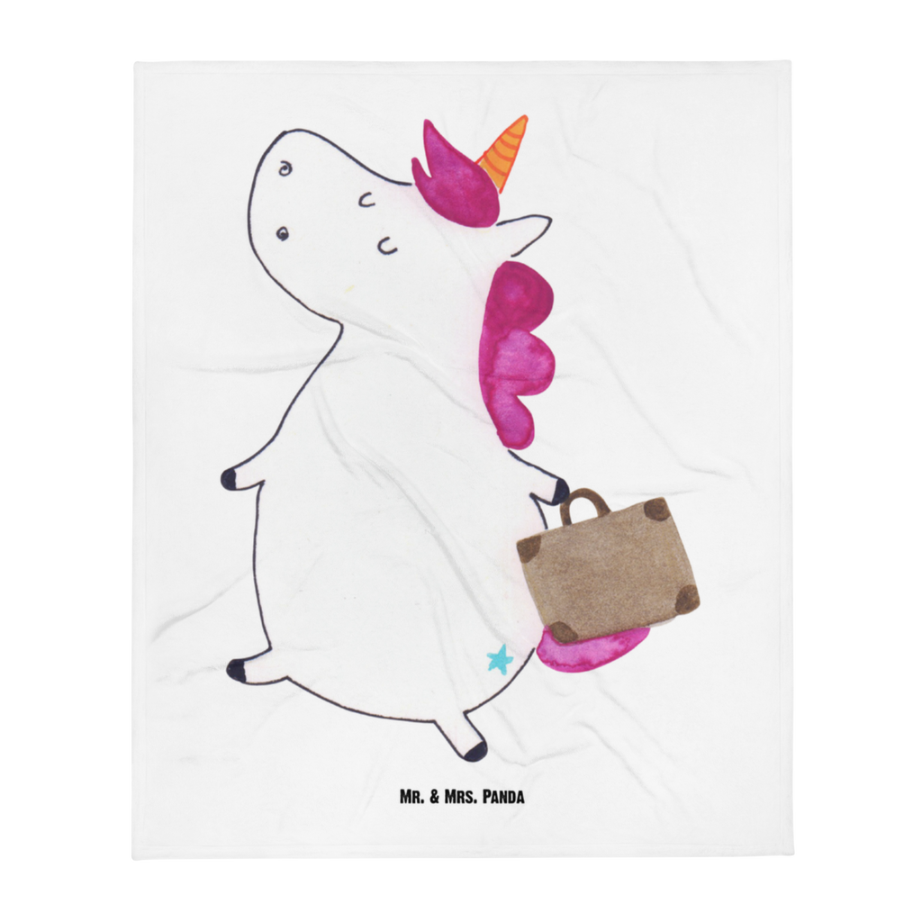 Babydecke Einhorn Koffer Einhorn, unicorn, Einhörner, Koffer, Verreisen, Reise, Gepäck, Abenteuer, Erwachsen, Kind, albern, Spaß, lustig, witzig,  Babydecke, Babygeschenk, Geschenk Geburt, Babyecke Kuscheldecke, Krabbeldecke  Einhorn, Einhörner, Einhorn Deko, Pegasus, Unicorn