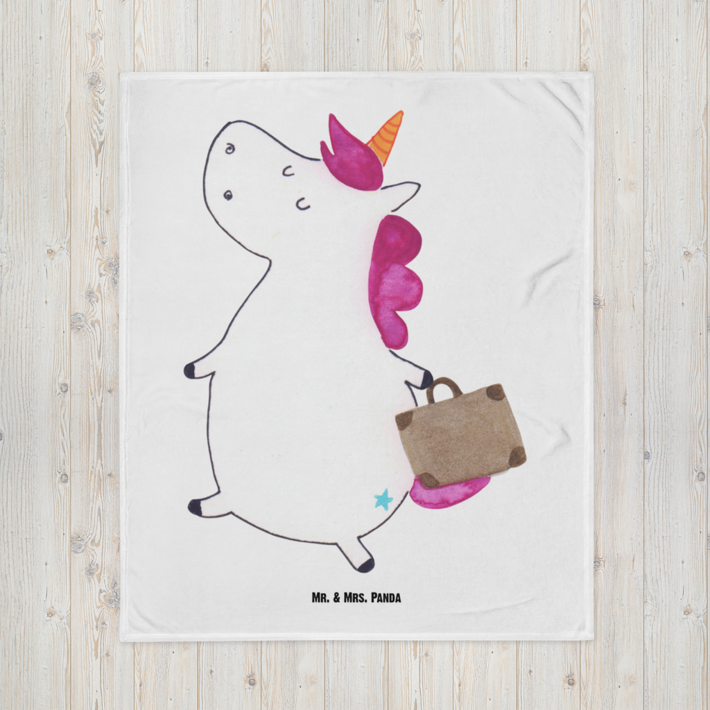 Babydecke Einhorn Koffer Einhorn, unicorn, Einhörner, Koffer, Verreisen, Reise, Gepäck, Abenteuer, Erwachsen, Kind, albern, Spaß, lustig, witzig,  Babydecke, Babygeschenk, Geschenk Geburt, Babyecke Kuscheldecke, Krabbeldecke  Einhorn, Einhörner, Einhorn Deko, Pegasus, Unicorn