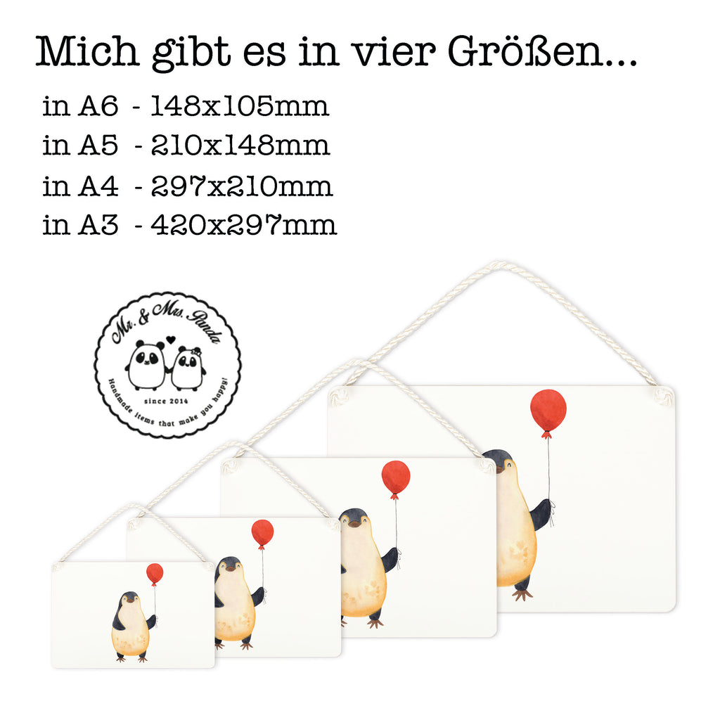 Deko Schild Pinguin Luftballon Pinguin, Pinguine, Luftballon, Tagträume, Lebenslust, Geschenk Freundin, Geschenkidee, beste Freundin, Motivation, Neustart, neues Leben, Liebe, Glück Schild, Türschild, Holzschild, Wandschild, Wanddeko  Pinguin