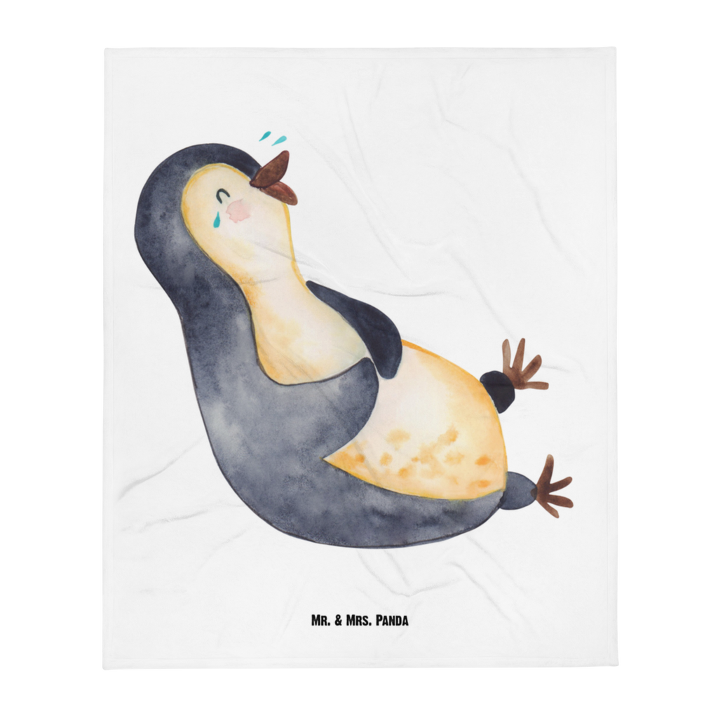 Babydecke Pinguin lachend Pinguin, Pinguine, lustiger Spruch, Optimismus, Fröhlich, Lachen, Humor, Fröhlichkeit Babydecke, Babygeschenk, Geschenk Geburt, Babyecke Kuscheldecke, Krabbeldecke  Pinguin