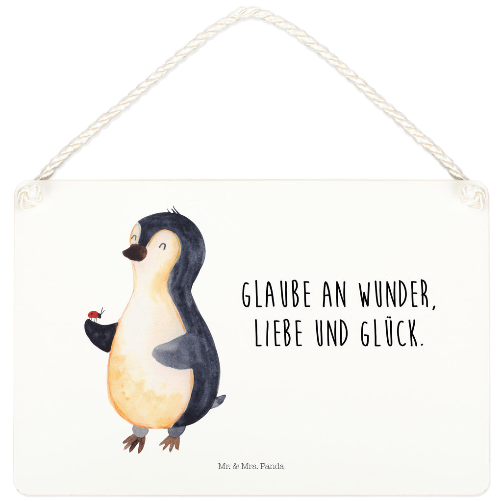 Deko Schild Pinguin Marienkäfer Pinguin, Pinguine, Marienkäfer, Liebe, Wunder, Glück, Freude, Lebensfreude Schild, Türschild, Holzschild, Wandschild, Wanddeko  Pinguin