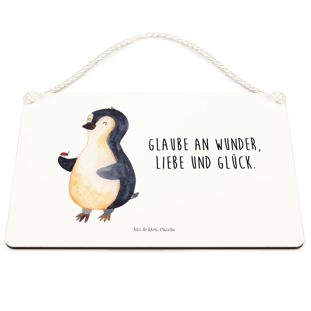 Deko Schild Pinguin Marienkäfer Pinguin, Pinguine, Marienkäfer, Liebe, Wunder, Glück, Freude, Lebensfreude Schild, Türschild, Holzschild, Wandschild, Wanddeko  Pinguin