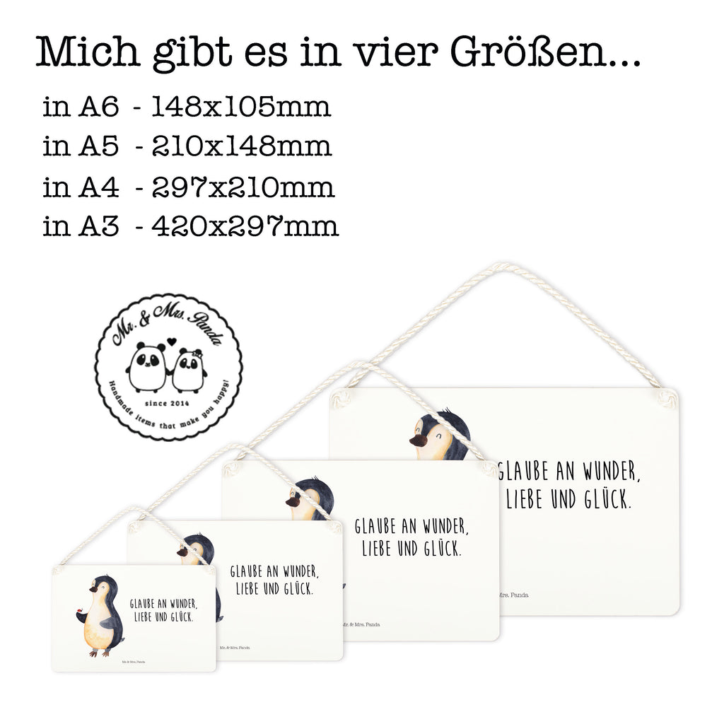 Deko Schild Pinguin Marienkäfer Pinguin, Pinguine, Marienkäfer, Liebe, Wunder, Glück, Freude, Lebensfreude Schild, Türschild, Holzschild, Wandschild, Wanddeko  Pinguin