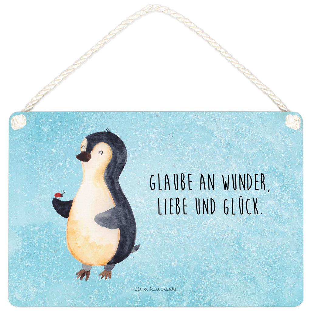 Deko Schild Pinguin Marienkäfer Pinguin, Pinguine, Marienkäfer, Liebe, Wunder, Glück, Freude, Lebensfreude Schild, Türschild, Holzschild, Wandschild, Wanddeko  Pinguin