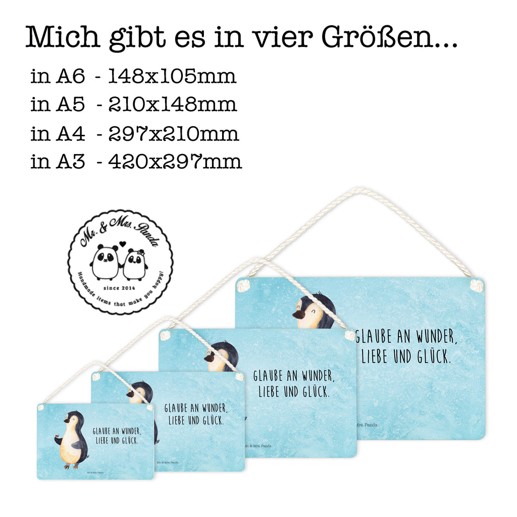 Deko Schild Pinguin Marienkäfer Pinguin, Pinguine, Marienkäfer, Liebe, Wunder, Glück, Freude, Lebensfreude Schild, Türschild, Holzschild, Wandschild, Wanddeko  Pinguin
