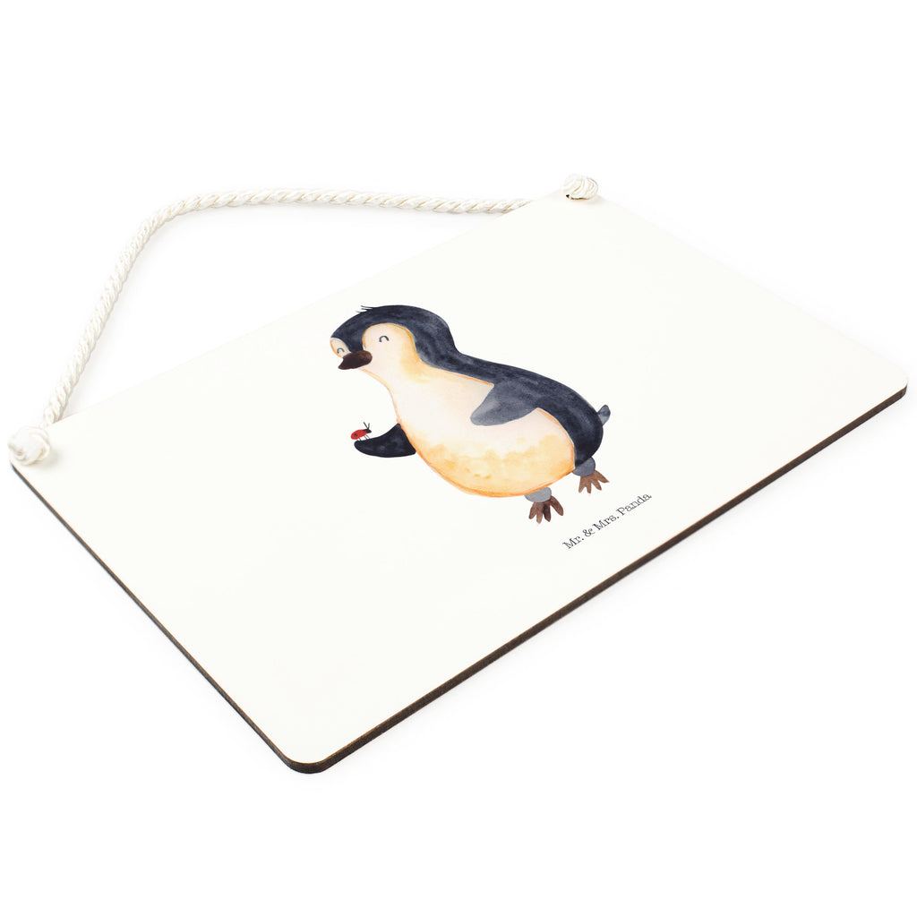 Deko Schild Pinguin Marienkäfer Pinguin, Pinguine, Marienkäfer, Liebe, Wunder, Glück, Freude, Lebensfreude Schild, Türschild, Holzschild, Wandschild, Wanddeko  Pinguin