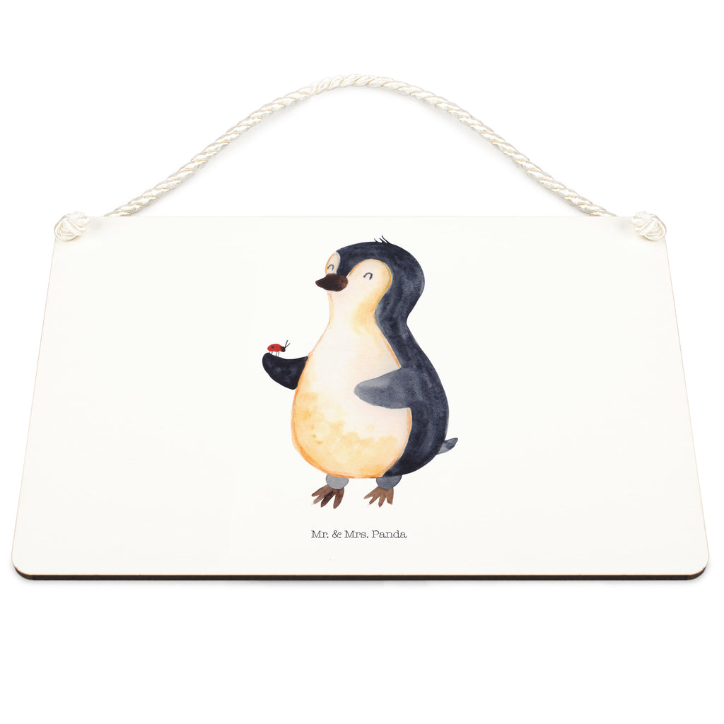 Deko Schild Pinguin Marienkäfer Pinguin, Pinguine, Marienkäfer, Liebe, Wunder, Glück, Freude, Lebensfreude Schild, Türschild, Holzschild, Wandschild, Wanddeko  Pinguin