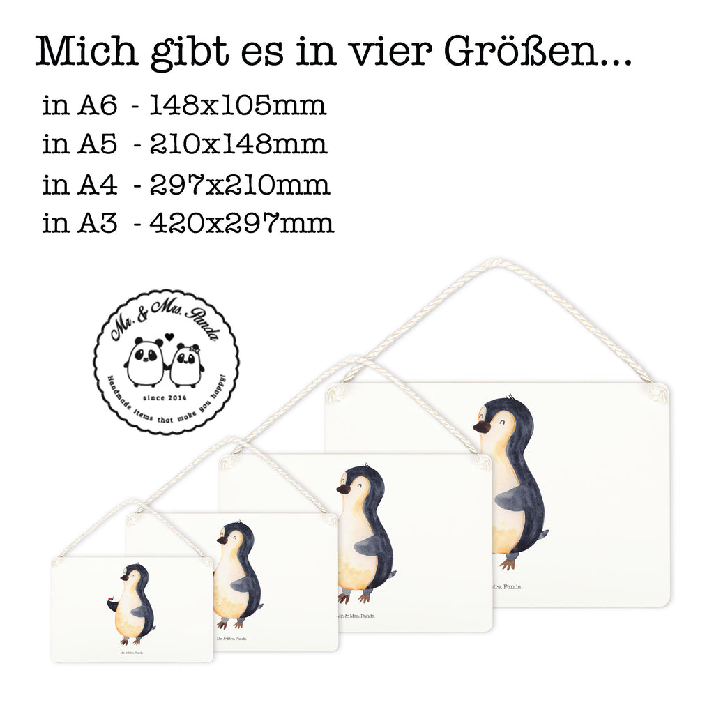 Deko Schild Pinguin Marienkäfer Pinguin, Pinguine, Marienkäfer, Liebe, Wunder, Glück, Freude, Lebensfreude Schild, Türschild, Holzschild, Wandschild, Wanddeko  Pinguin
