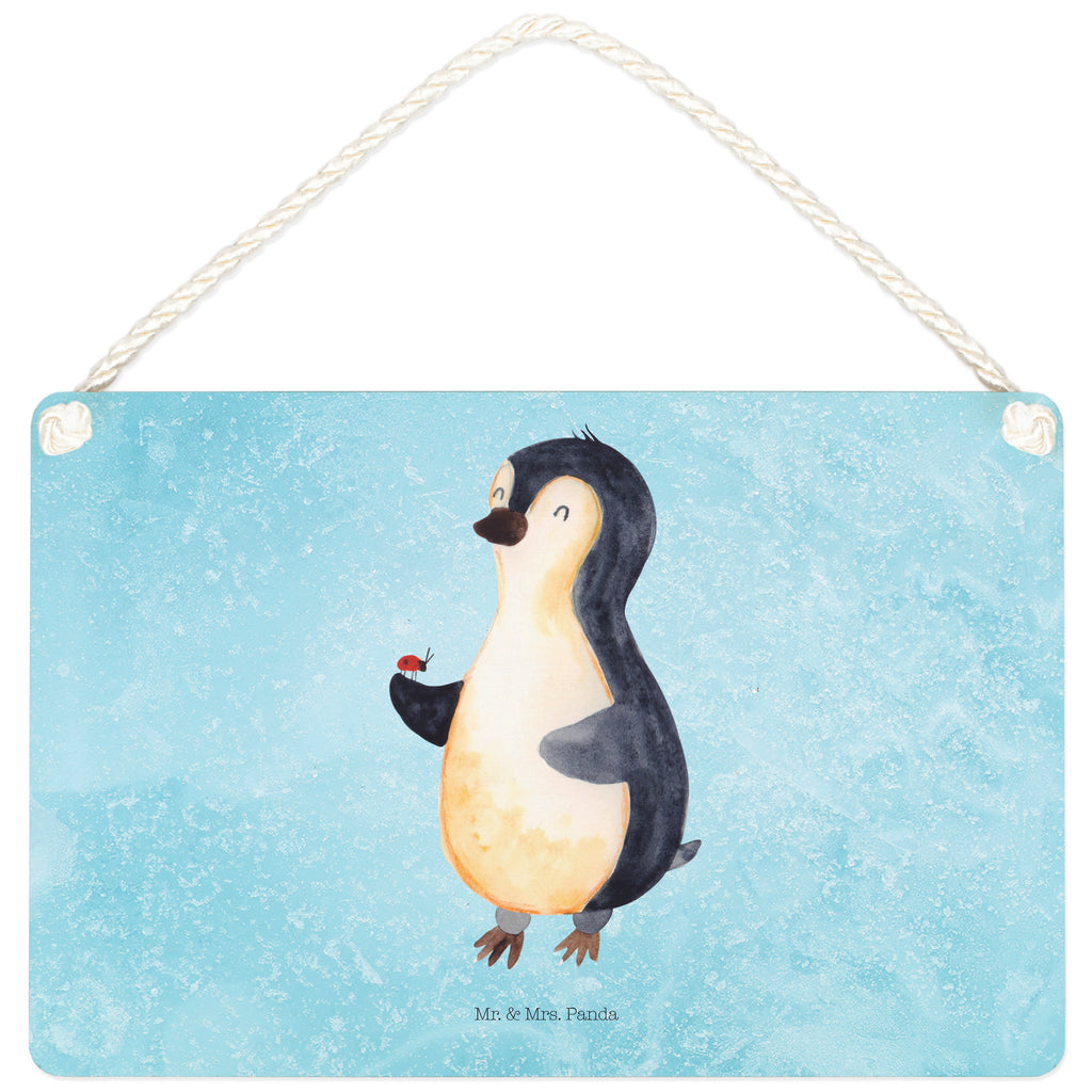 Deko Schild Pinguin Marienkäfer Pinguin, Pinguine, Marienkäfer, Liebe, Wunder, Glück, Freude, Lebensfreude Schild, Türschild, Holzschild, Wandschild, Wanddeko  Pinguin