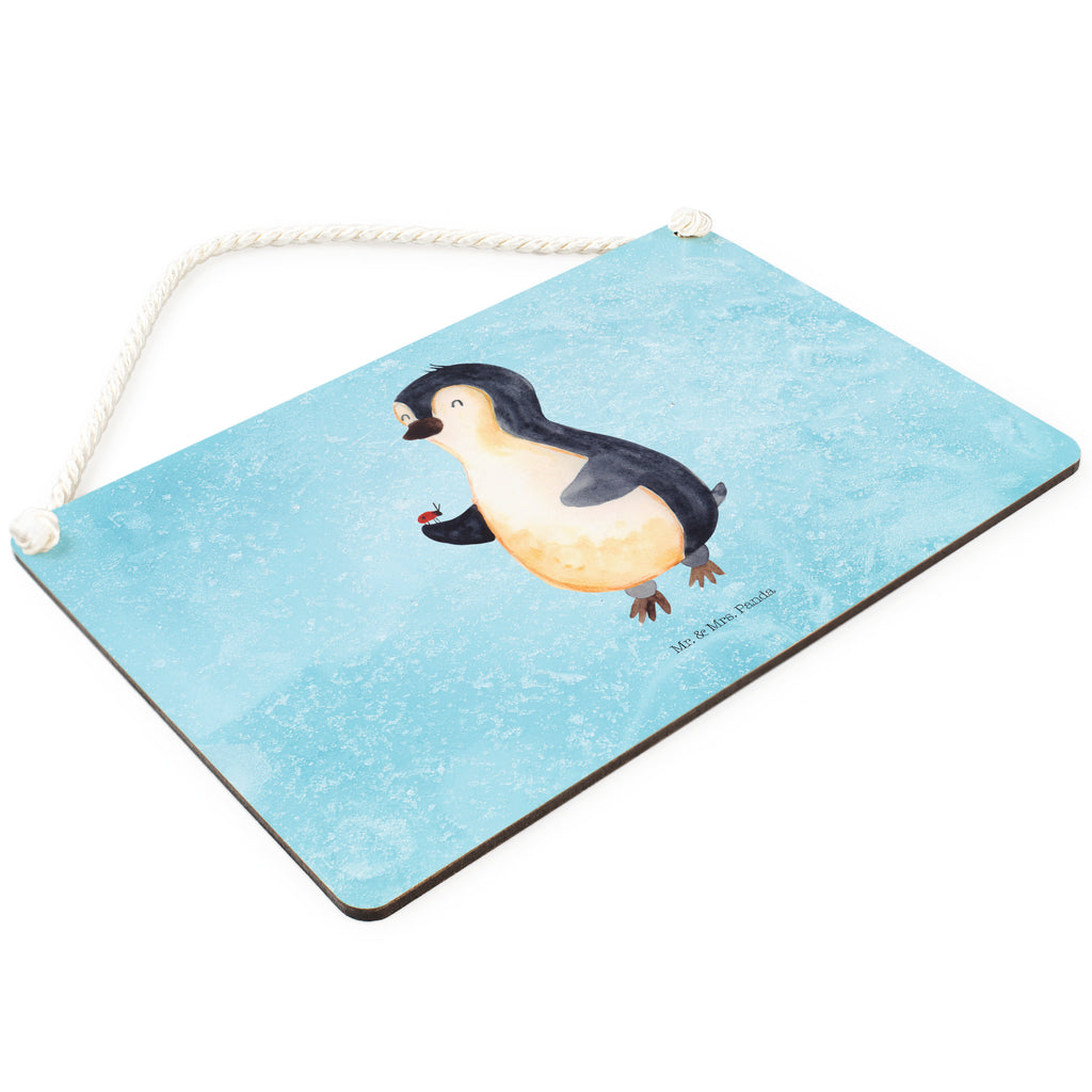 Deko Schild Pinguin Marienkäfer Pinguin, Pinguine, Marienkäfer, Liebe, Wunder, Glück, Freude, Lebensfreude Schild, Türschild, Holzschild, Wandschild, Wanddeko  Pinguin