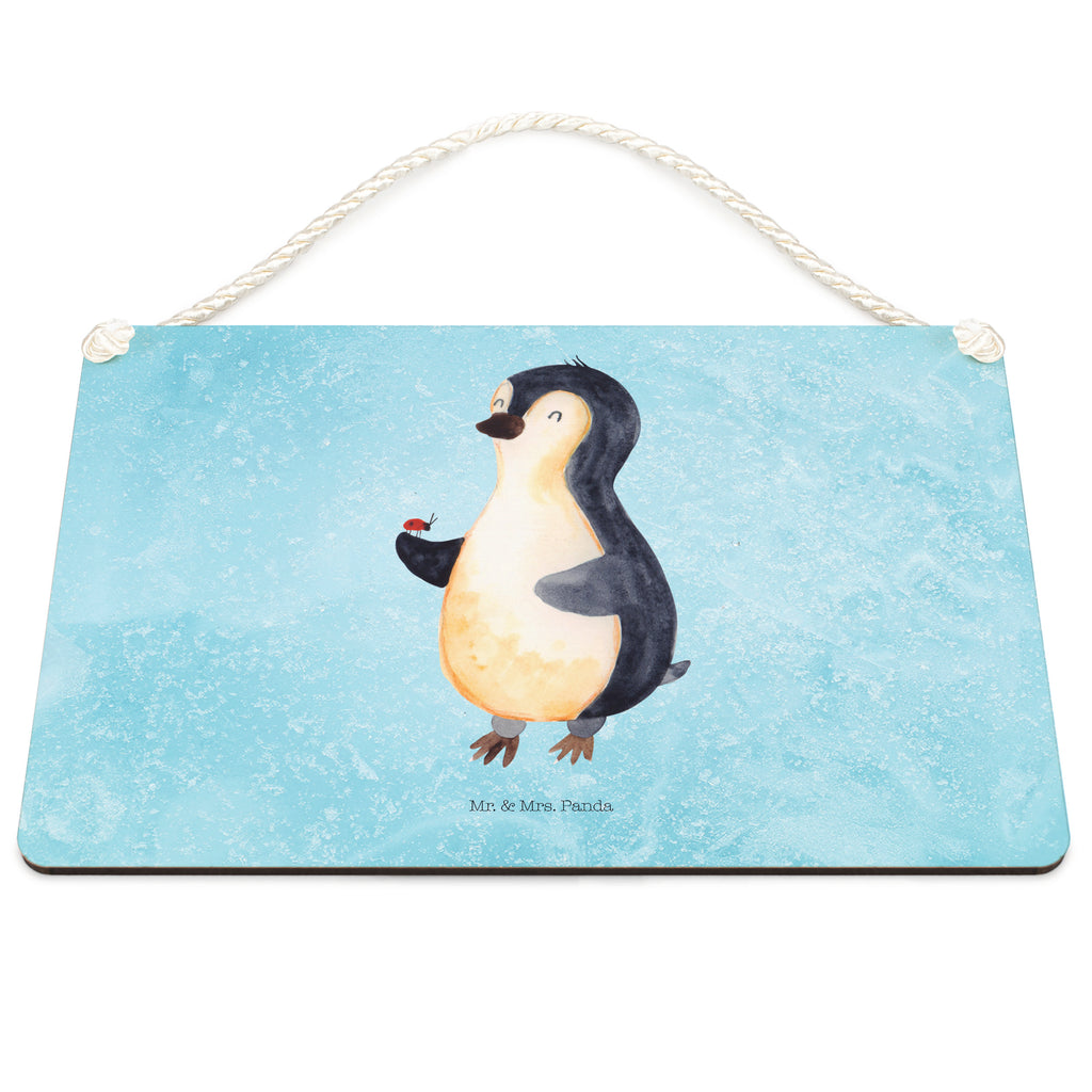 Deko Schild Pinguin Marienkäfer Pinguin, Pinguine, Marienkäfer, Liebe, Wunder, Glück, Freude, Lebensfreude Schild, Türschild, Holzschild, Wandschild, Wanddeko  Pinguin
