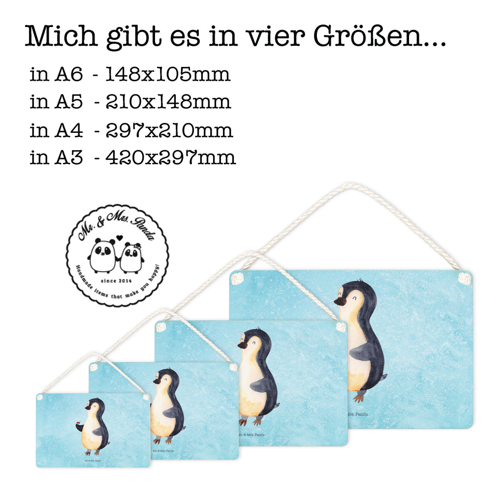 Deko Schild Pinguin Marienkäfer Pinguin, Pinguine, Marienkäfer, Liebe, Wunder, Glück, Freude, Lebensfreude Schild, Türschild, Holzschild, Wandschild, Wanddeko  Pinguin