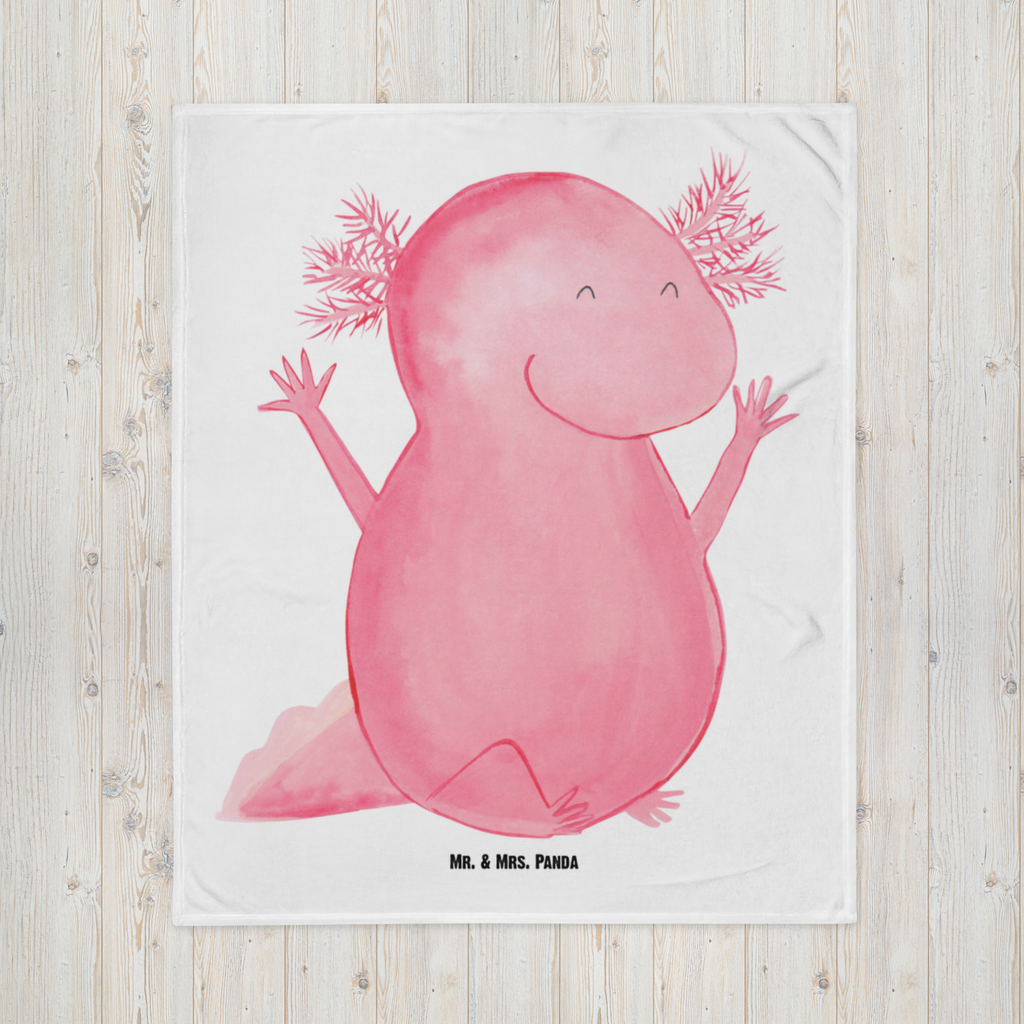 Babydecke Axolotl Hurra Axolotl, Axolot, Schwanzlurch, Lurch, Lurche, fröhlich, Spaß, Freude, Motivation, Zufriedenheit Babydecke, Babygeschenk, Geschenk Geburt, Babyecke Kuscheldecke, Krabbeldecke  Axolotl, Molch