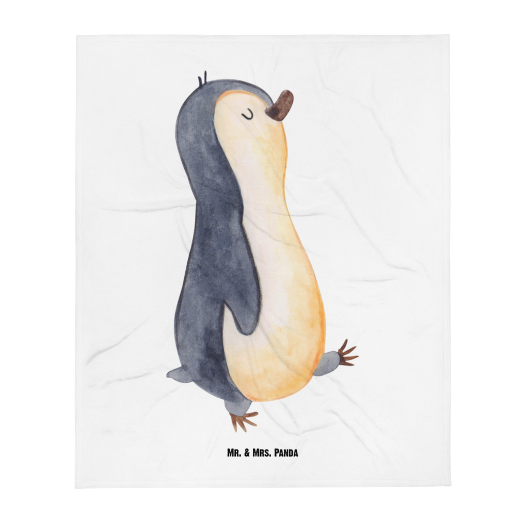Babydecke Pinguin marschierend Pinguin, Pinguine, Frühaufsteher, Langschläfer, Bruder, Schwester, Familie	 Babydecke, Babygeschenk, Geschenk Geburt, Babyecke Kuscheldecke, Krabbeldecke  Pinguin