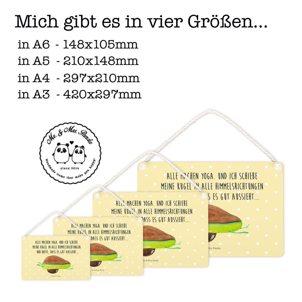 Dekoschild Avocado Yoga Avocado Yoga Vegan Schild, Türschild, Holzschild, Wandschild, Wanddeko  Avocado, Veggie, Vegan, Gesund