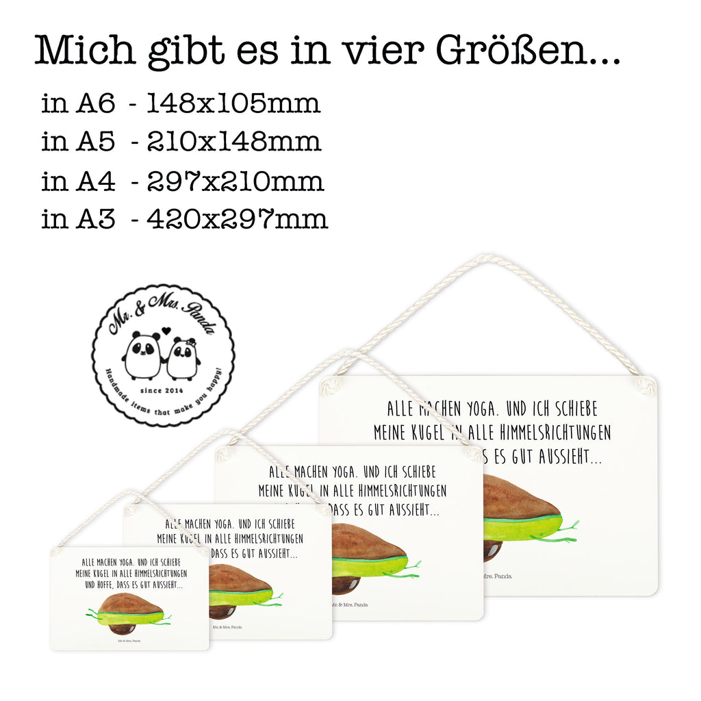 Dekoschild Avocado Yoga Avocado Yoga Vegan Schild, Türschild, Holzschild, Wandschild, Wanddeko  Avocado, Veggie, Vegan, Gesund