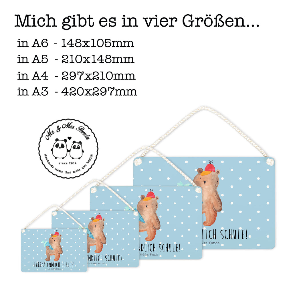 Deko Schild Bär mit Schultüte Bär Motiv, Schultüte, Erster Schultag Geschenk, Einschulung Geschenk, Schule Geschenk, Grundschule, Schulanfang, Schulbeginn,  Schild, Türschild, Holzschild, Wandschild, Wanddeko  Bär, Teddy, Teddybär