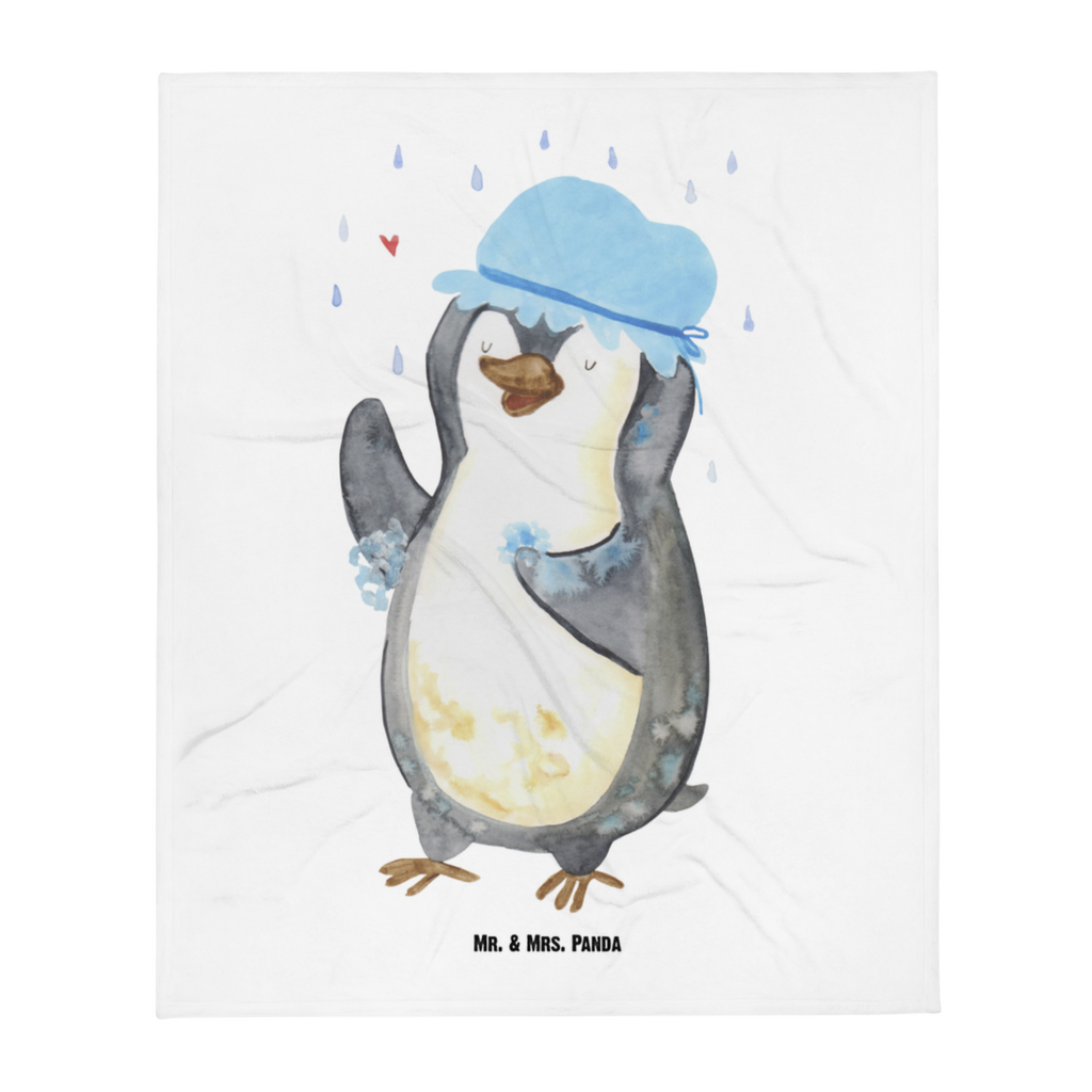 Babydecke Pinguin duscht Pinguin, Pinguine, Dusche, duschen, Lebensmotto, Motivation, Neustart, Neuanfang, glücklich sein,  Babydecke, Babygeschenk, Geschenk Geburt, Babyecke Kuscheldecke, Krabbeldecke  Pinguin