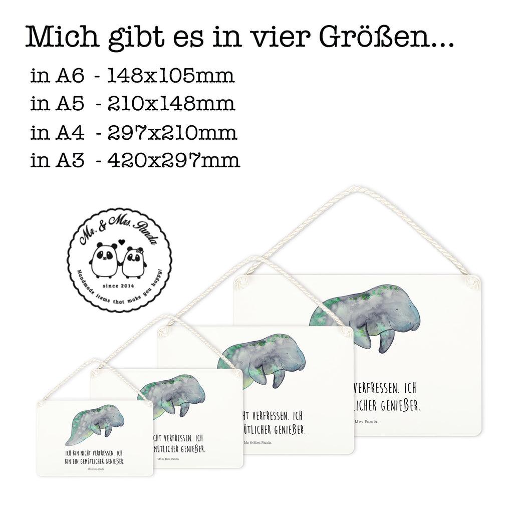 Deko Schild Seekuh chillt Seekuh, Seekühe, Diät, Abnehmen, Zucker, Diätwahn, Essen, Süßigkeiten Schild, Türschild, Holzschild, Wandschild, Wanddeko  Meerestiere, Meer, Urlaub