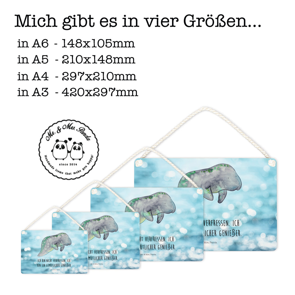 Deko Schild Seekuh chillt Seekuh, Seekühe, Diät, Abnehmen, Zucker, Diätwahn, Essen, Süßigkeiten Schild, Türschild, Holzschild, Wandschild, Wanddeko  Meerestiere, Meer, Urlaub