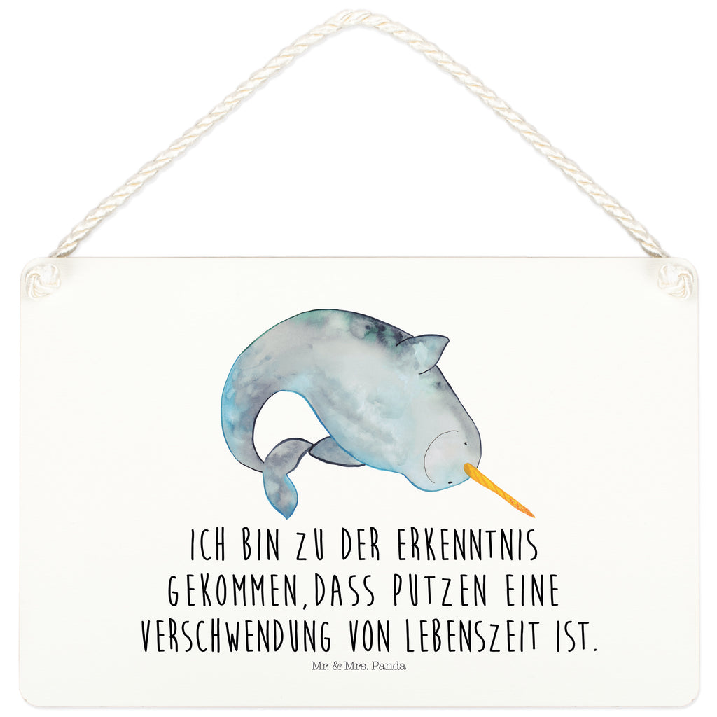 Deko Schild Narwal Narwal, Wal, Putzen, Hausfrau, Junggesellin, aufräumen, Kinderzimmer,  Schild, Türschild, Holzschild, Wandschild, Wanddeko  Meerestiere, Meer, Urlaub