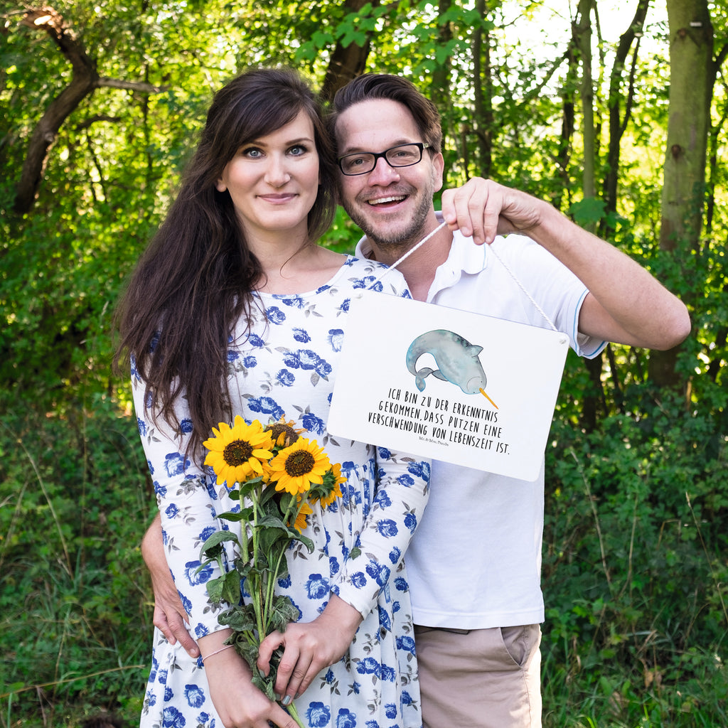 Deko Schild Narwal Narwal, Wal, Putzen, Hausfrau, Junggesellin, aufräumen, Kinderzimmer,  Schild, Türschild, Holzschild, Wandschild, Wanddeko  Meerestiere, Meer, Urlaub